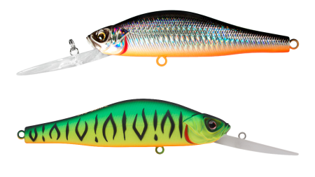 Воблер Минноу Strike Pro Archback Deep 80SP,  80 мм,  10, 8 гр,  Загл. 1, 5м.-4, 0м.,  Нейтральный,  цвет: GC01S/A70-713S Double Black Silver OB/Mat Tiger,  (EG-125AL-SP#GC01S/A70-713S)
