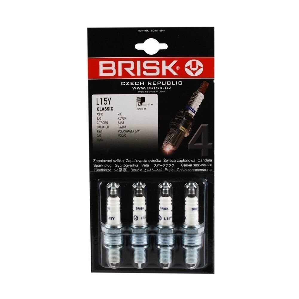 Свечи BRISK L15Y ВАЗ 2101 (4шт.к-т)