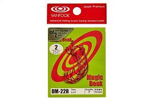 Крючки офсетные Vanfook DM-22 #1/0 red