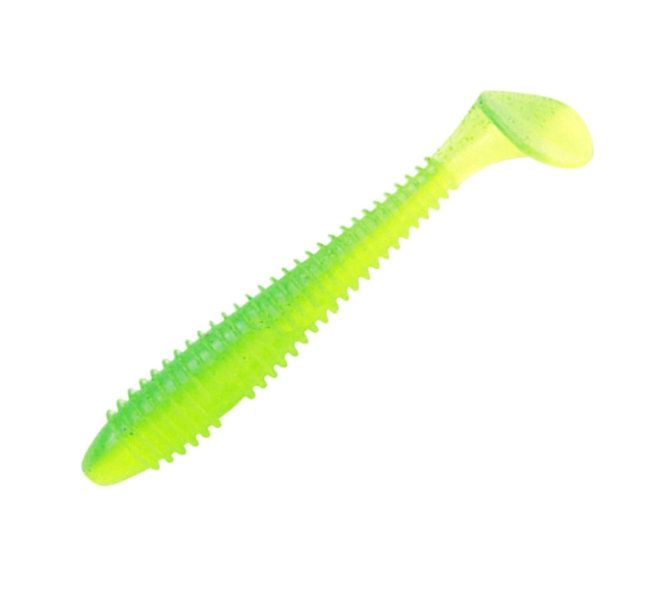 Приманка съедобная Keitech Swing Impact FAT 3.8" #424 Lime Chartreuse