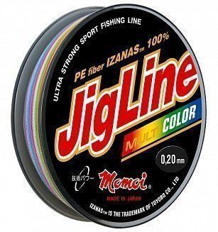 Шнур JigLine Multicolor  0, 30 мм,   25, 0 кг,  100 м 5 цветов по 10м.