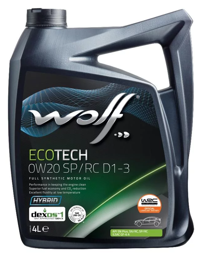 WOLF ECOTECH 0W20 SP/RC D1-3 4л синтетическое моторное масло