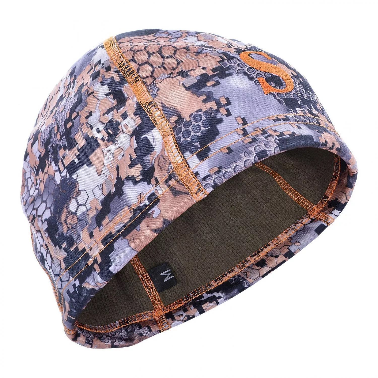 Шапка мужская демисезонная "Spring -330",  softshell,  откр. местность/open mount (вышивка оранжевая) 57 (S)