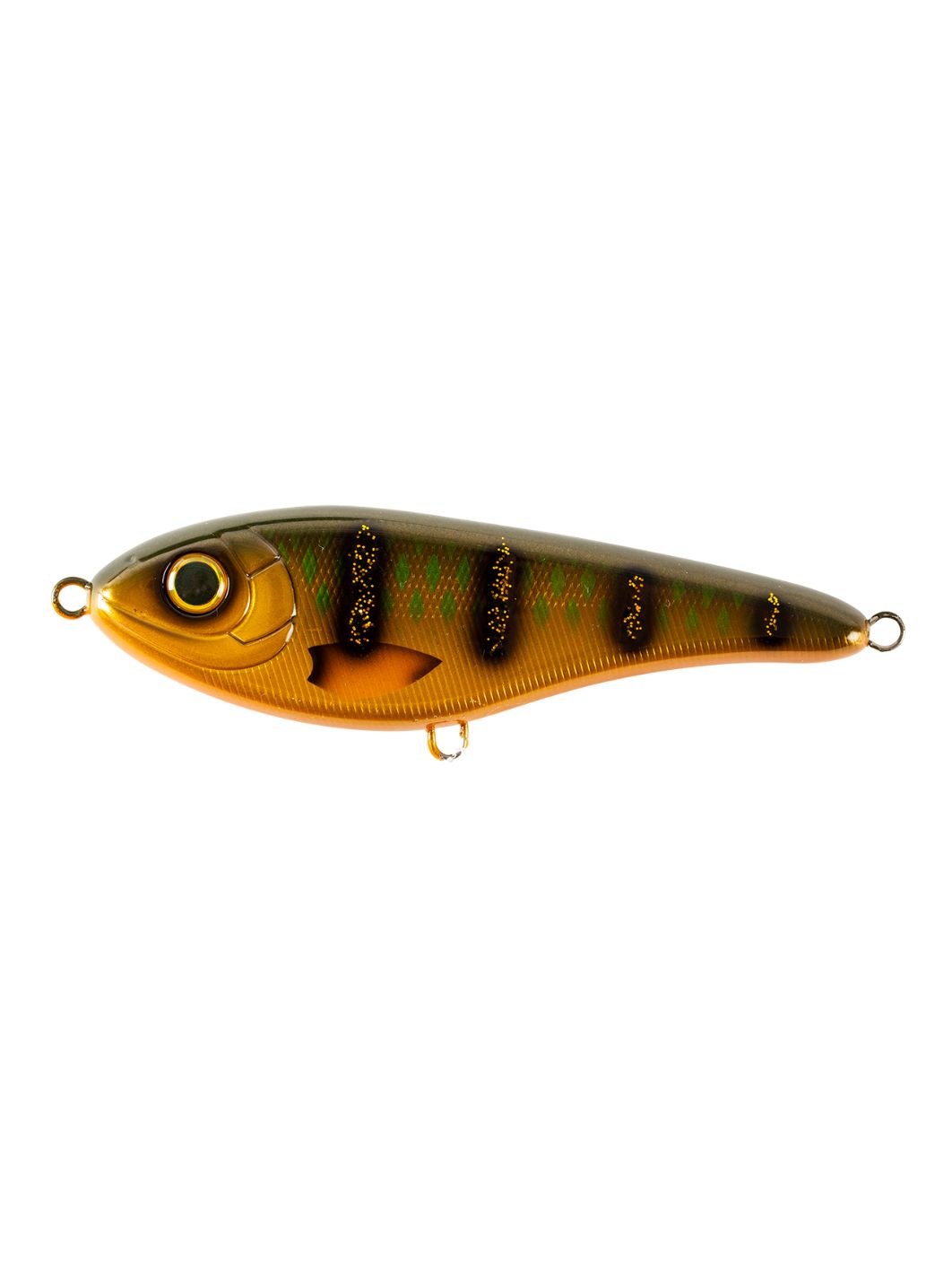 Воблер Джеркбейт Strike Pro Buster Jerk Sinking,  150 мм,  75 гр,  Загл. 0, 5м.-4, 0м.,  Тонущий,  цвет: C753F-UV Olive Perch UV,  (EG-048#C753F-UV)