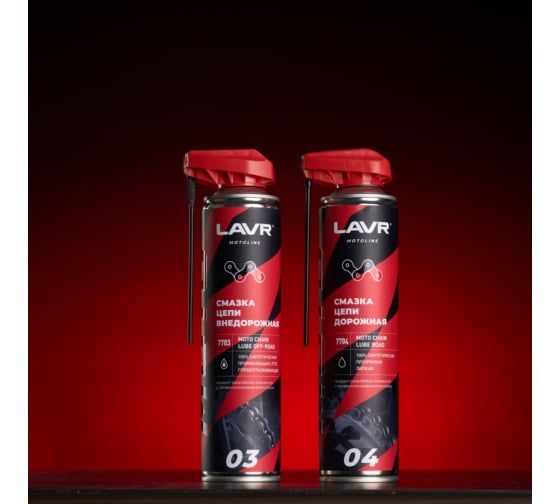 Смазка для цепей дорожных мотоциклов LAVR 520мл. Ln7704