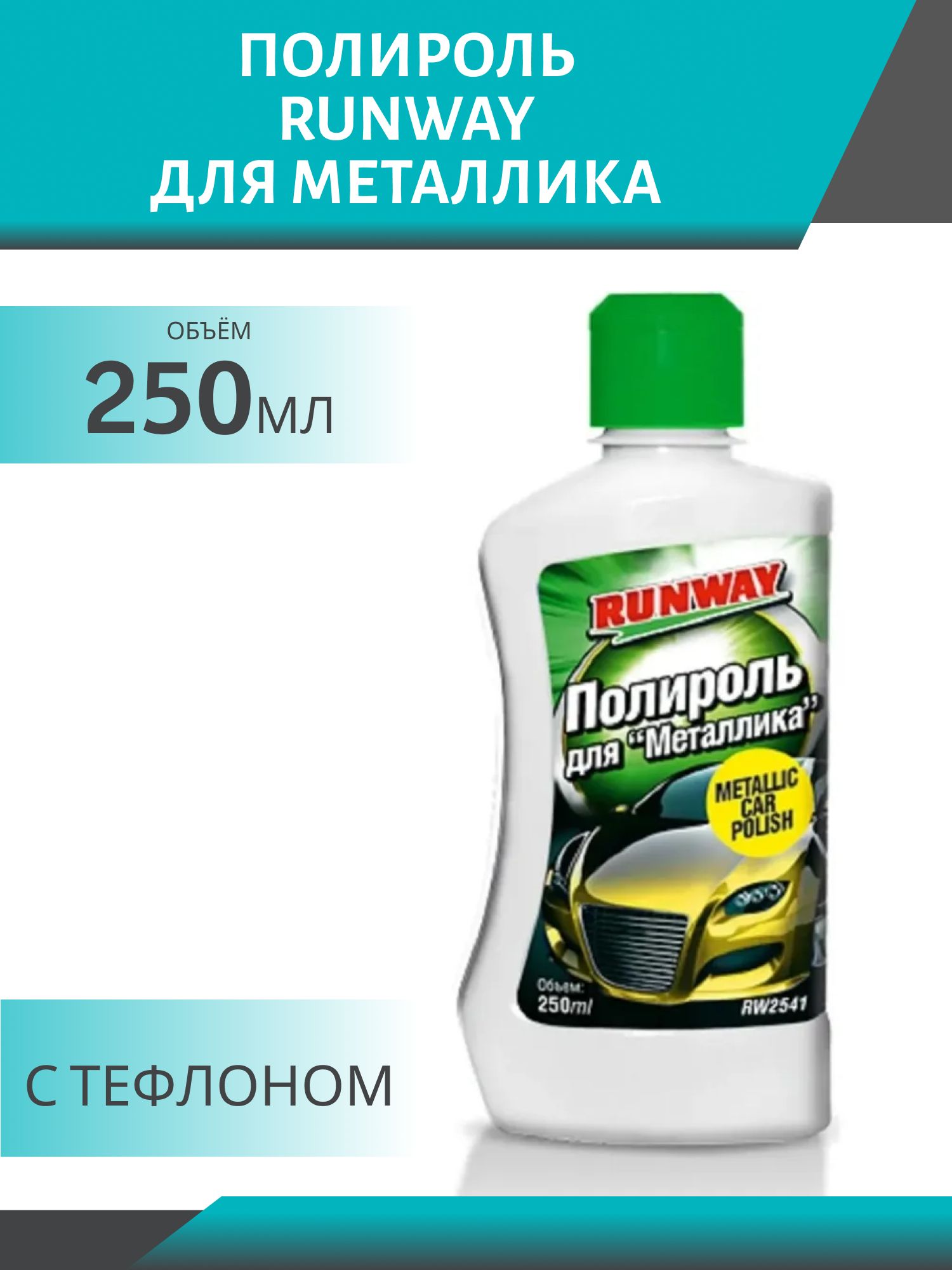 RUNWAY Полироль для металлика с тефлоном 250мл