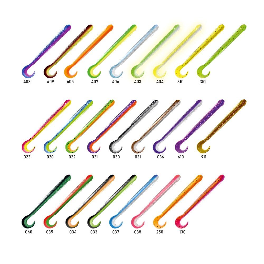 Приманка ZUB-WORM-ZANDER 108мм(4, 3")-5шт,  (цвет 011) желтое тело-красный хвост