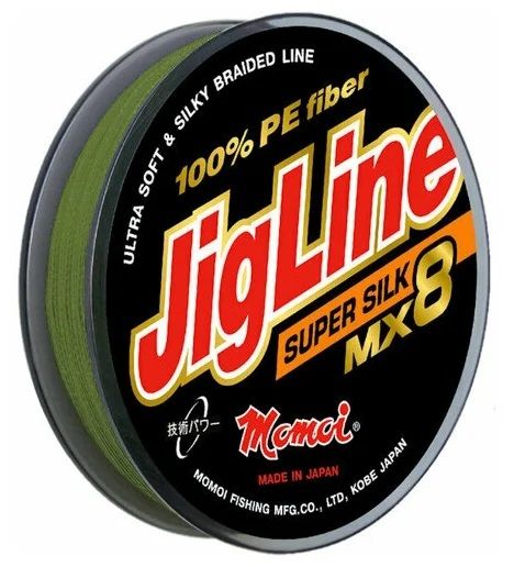Шнур JigLine MX 8 Super Silk 0, 10 мм, 7, 8 кг, 100 м хаки