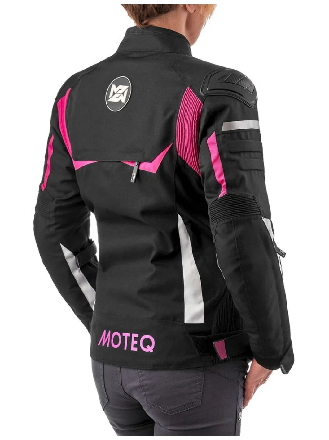 Куртка текстильная женская MOTEQ BONNIE черный/розовый M