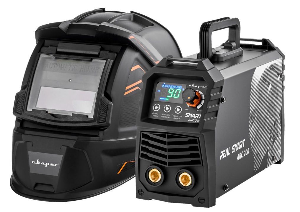 Аппарат сварочный инверторный СВАРОГ ARC200 "REAL SMART" Black маска+краги (200А,  Ø1.6-4.0мм,  140-270В,  3, 8кг) Z28303