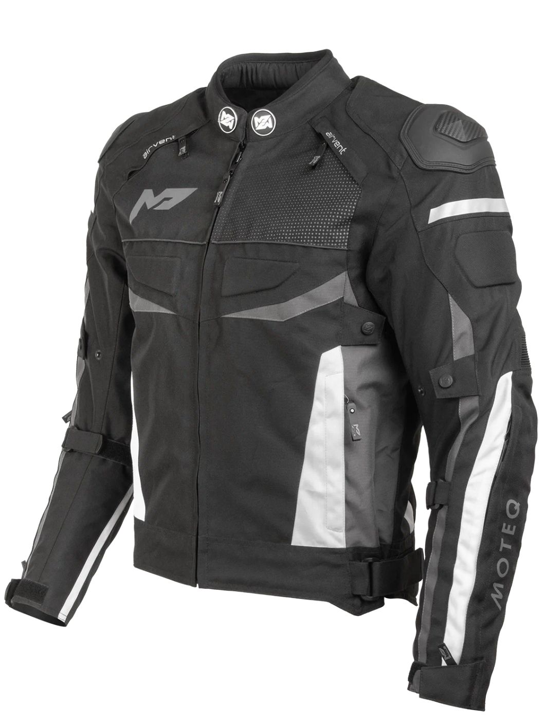 Куртка текстильная MOTEQ GRAY черно-серая 3XL