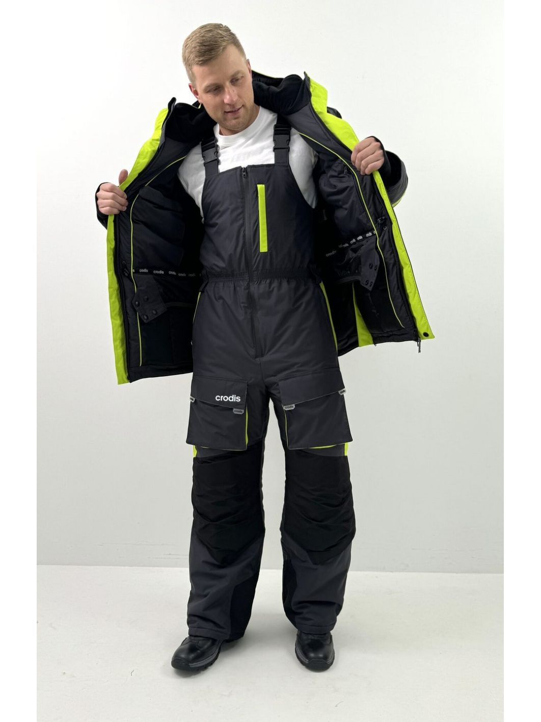 Костюм мужской зимний "Грант",  цв. зелёный/графит 48-50/182-188 м