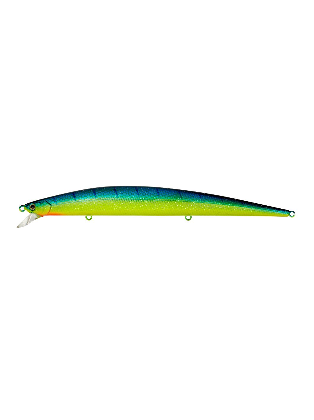Воблер Минноу Strike Pro Koffana 175F,  175 мм,  27, 4 гр,  Загл. 0, 5м.-1, 5м.,  Плавающий,  цвет: C063F Blue-yellow Tiger Sparkles,  (EG-145B-F#C063F)