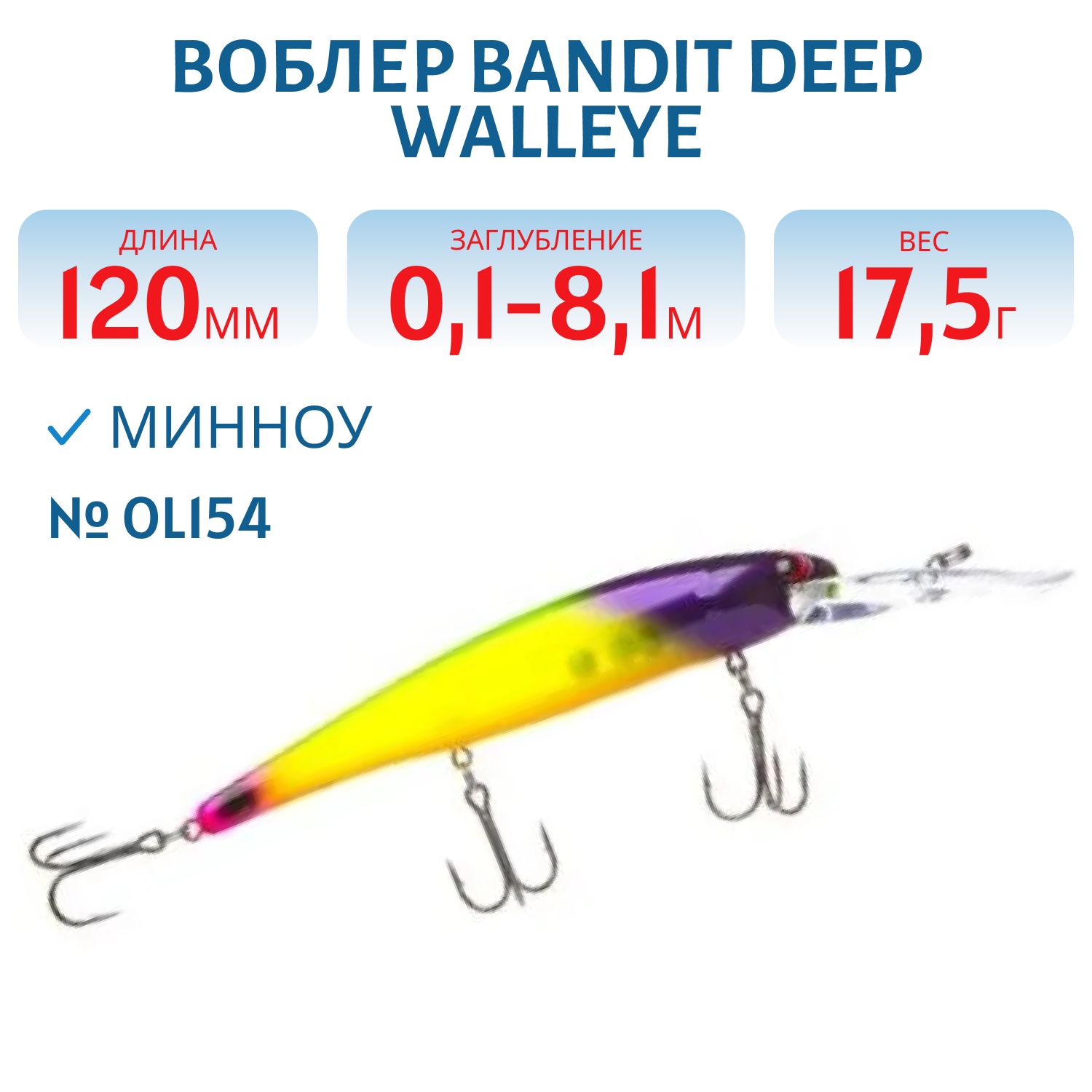 Воблер BANDIT DEEP WALLEYE OL154