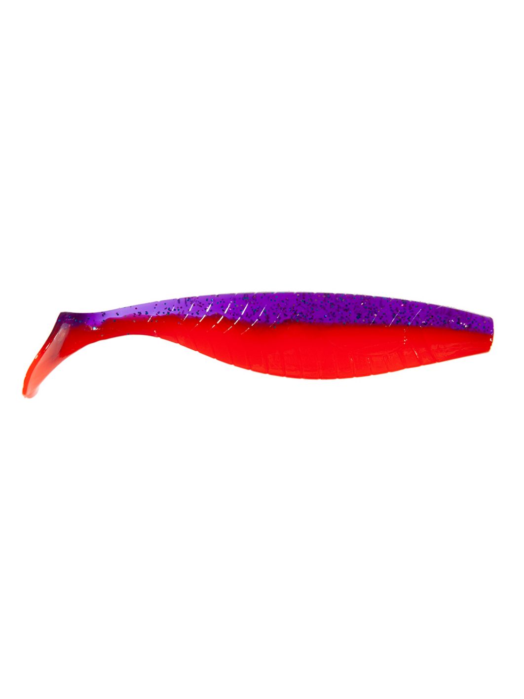 Приманка ZUB-PROVOCATOR 123мм(4, 8")-5шт,  (цвет 021) фиолетовый верх -красный низ
