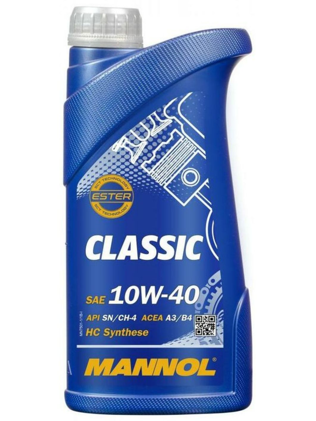 MANNOL Classic 10W40 7501 1л полусинтетическое моторное масло