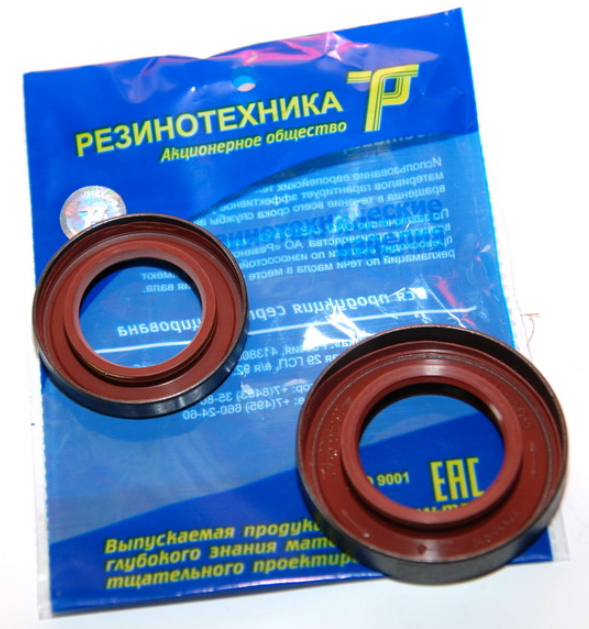 Сальник КПП 2101-07 (2шт.к-т.) красный РезиноТехника