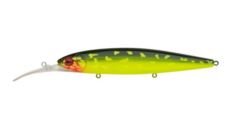 Воблер Минноу Strike Pro Bold Deep Diver 130SP,  130 мм,  25, 7 гр,  Загл. 2, 5м.-5, 0м.,  Нейтральный,  цвет: AC202F Hot Pike,  (EG-191L-SP#AC202F)