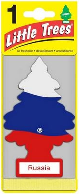Ароматизатор "Car-Freshner" Елочка (Российский флаг,  ваниль)