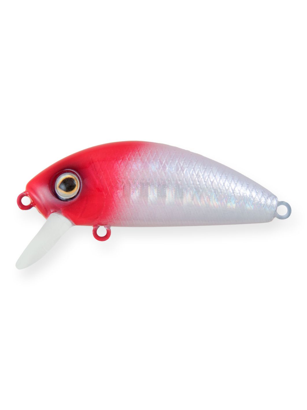 Воблер Минноу Strike Pro Mustang Minnow 60,  60 мм,  5, 8 гр,  Загл. 0, 3м.-0, 7м.,  Плавающий,  цвет: 022PPP-713 Redhead Silver,  (MG-002A#022PPP-713)
