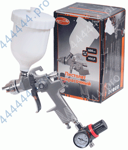 Краскораспылитель с верхним бачком V=0.6л(сопло Ø1.4мм+регулятор давления) АвтоДело 42350