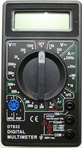 Мультиметр цифровой DT 832 61/10/512
