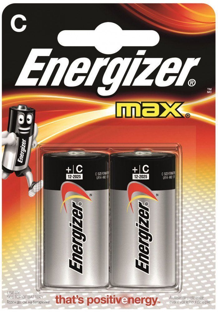 Батарейка LR14 (C) BL2 алкалиновая Alkaline Max Energizer E301533200/мототехника/