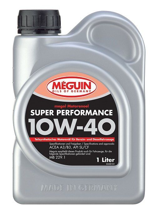 MEGUIN SUPER PERFORMANCE 10W40 1л полусинтетическое моторное масло