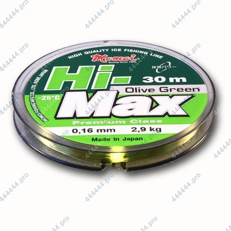 Леска зимняя Hi-Max Olive Green 0, 15 мм, 2, 5 кг, 30 м (шт.)