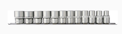 Набор головок 1/2" 6-гранных (12пр.) 10-24мм на планке Thorvik S13S1112SM