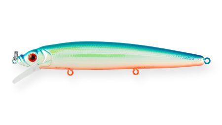 Воблер Минноу Strike Pro Alpha Minnow 115,  115 мм,  12, 5 гр,  Загл. 0, 6м.-1, 6м.,  Плавающий,  цвет: R114OB Pearl,  (EG-033F#R114OB)