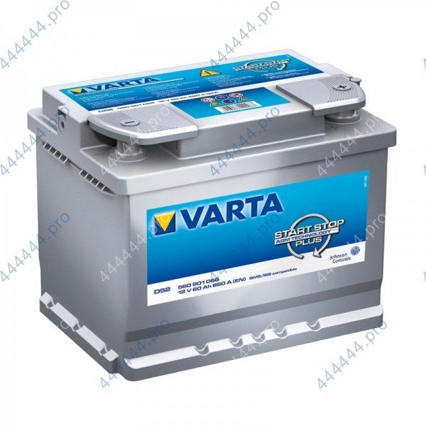 60 евро /560901* VARTA START-STOP PLUS AGM Аккумулятор зал/зар