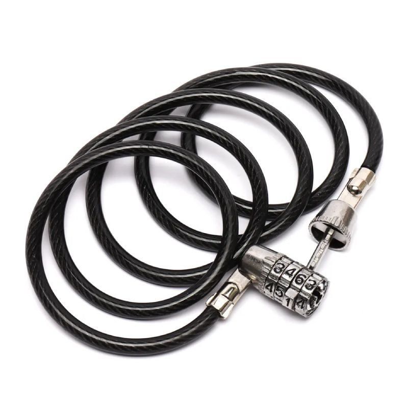 Трос-замок для велосипеда D=8мм,  L=1500мм Кодовый