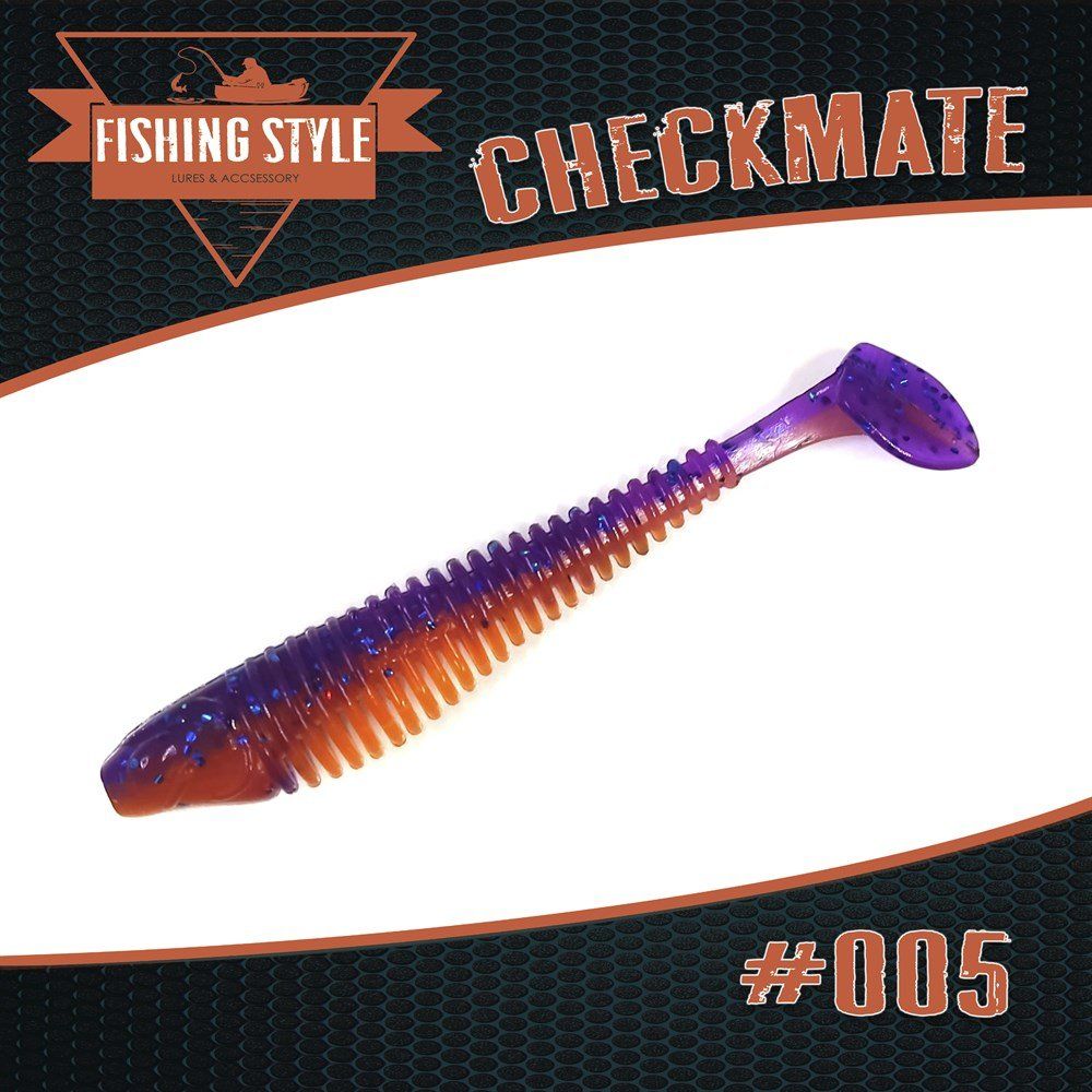Силиконовая приманка CHECKMATE 4, 5"(113 мм) уп.4 шт.#005 Maracuja