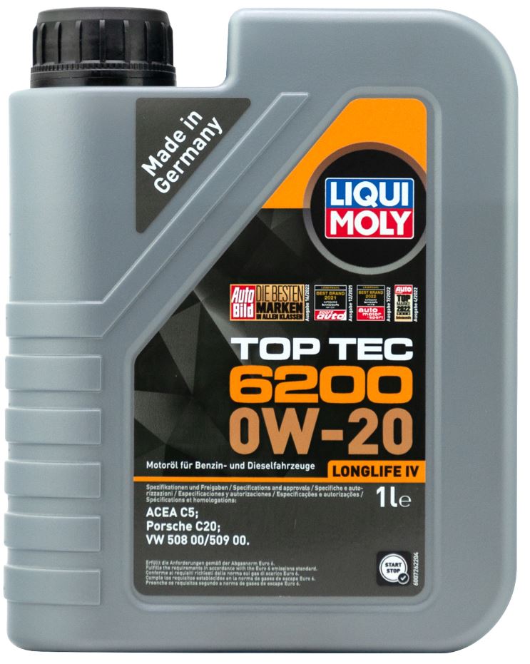 LIQUI MOLY "Top Tec 6200" 0W20 C5 508 00/509 00 1L синтетическое моторное масло 20787