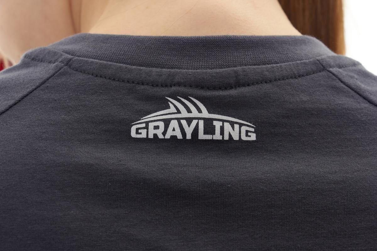 Футболка GRAYLING Fishes(Фишс)(хлопок,  графит) GTS-05GRT р-р L