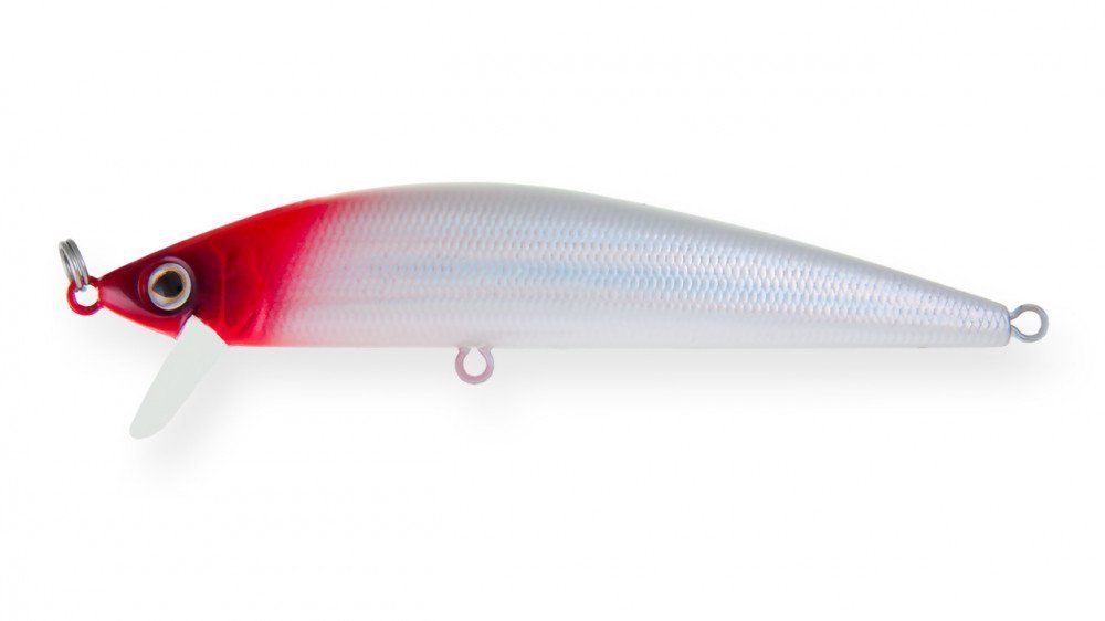 Воблер Минноу Strike Pro Euro Minnow 90,  90 мм,  11, 2 гр,  Загл. 0, 6м.-1, 2м.,  Плавающий,  цвет: 022PPP-713 Redhead Silver,  (JL-108L#022PPP-713)