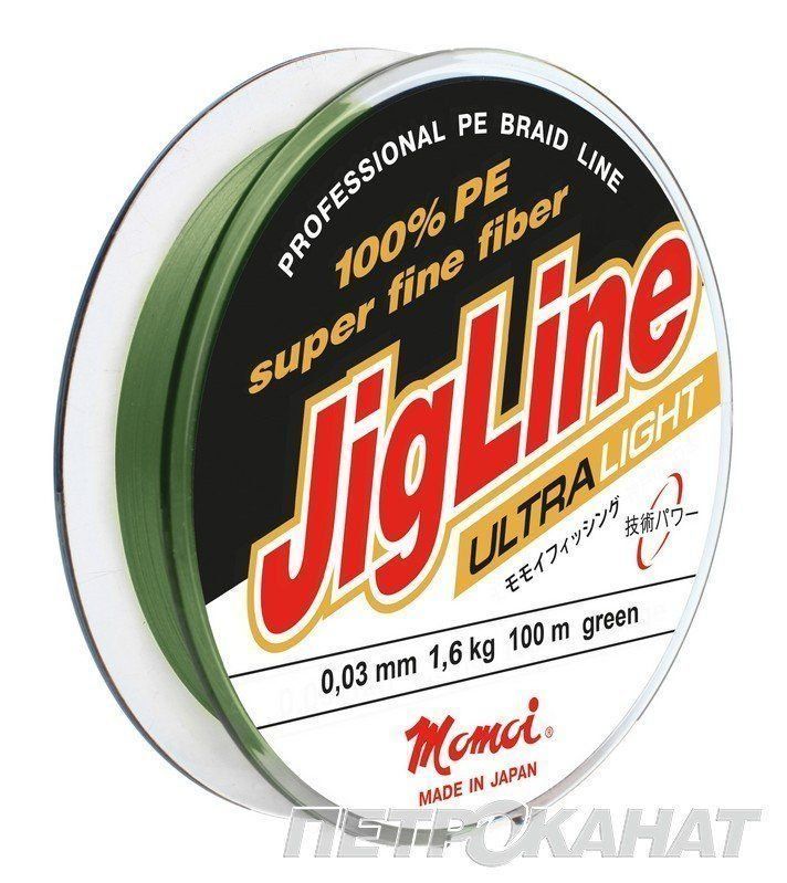 Шнур JigLine Ultra Light 0, 08 мм,  6, 0 кг,  100 м,  хаки