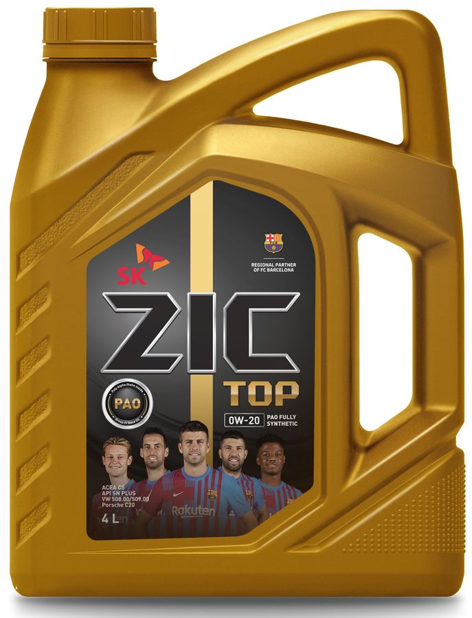 ZIC TOP 0W20 4L синтетическое моторное масло