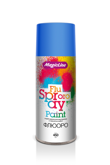 Краска MAGIC LINE FLUORO флюоресцентная синяя 265гр