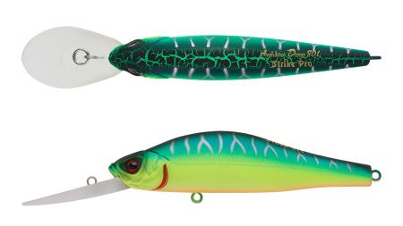 Воблер Минноу Strike Pro Archback Deep 60SP,  60 мм,  4, 7 гр,  Загл. 0, 5м.-3, 0м.,  Нейтральный,  цвет: A223S-RP Pearl Mat Tiger,  (EG-125DL-SP#A223S-RP)