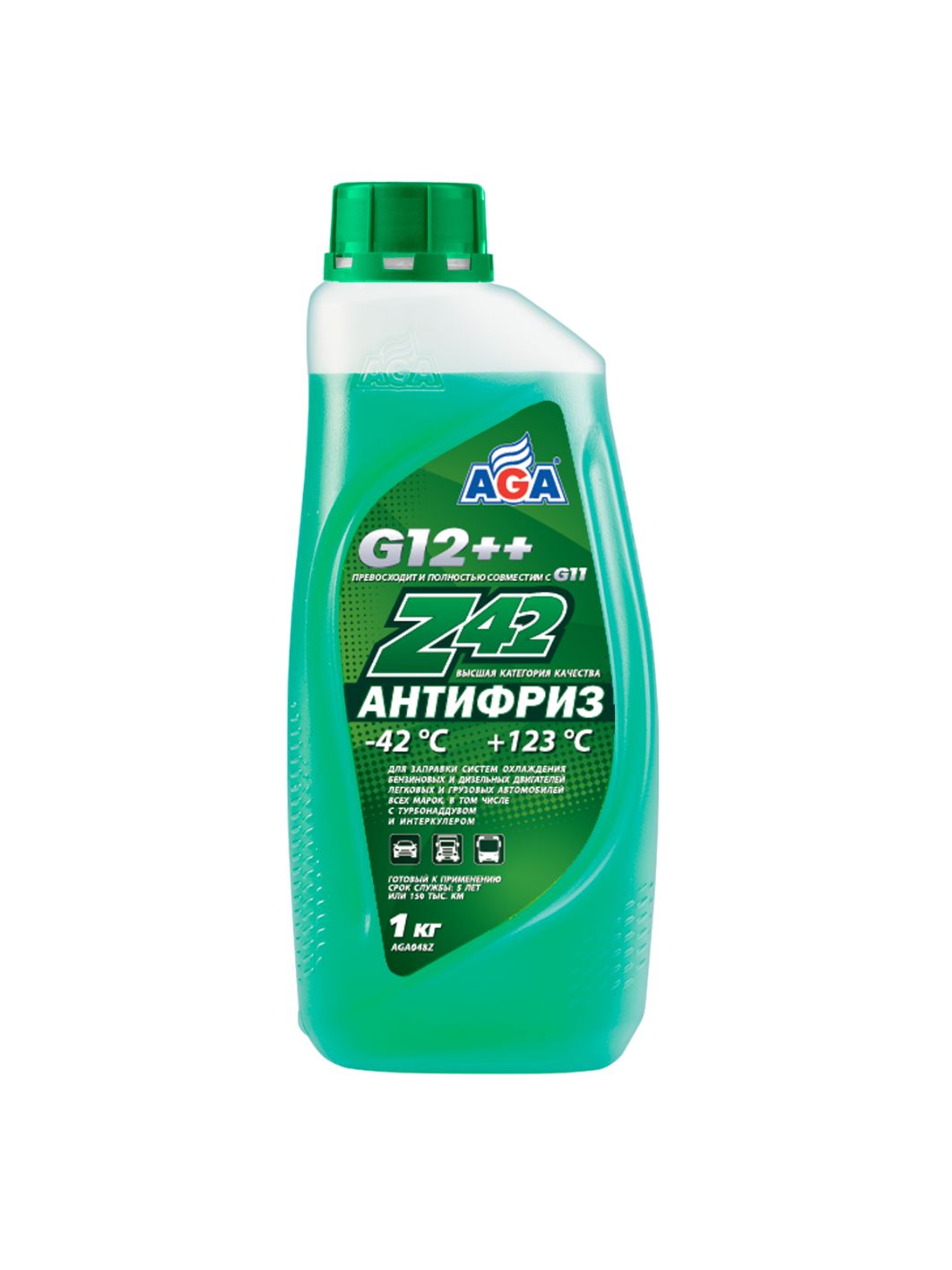 Антифриз AGA Z42 G-12++ 1 кг. зелёный