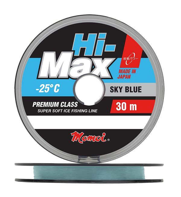 Леска зимняя Hi-Max Sky Blue 0, 18 мм,  3, 5 кг,  30 м,  голубая (шт.) 