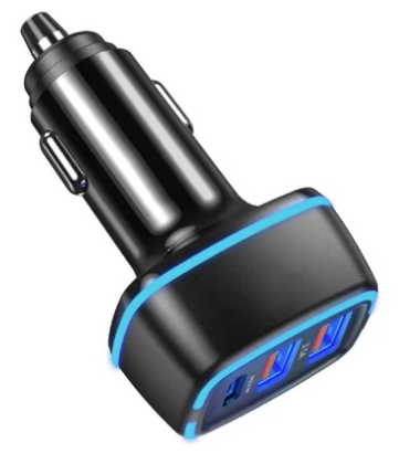 Автомобильное зарядное устройство AVS (2USB QC 3.0 + Type-C ) UC-742
