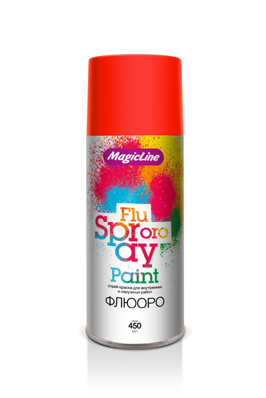 Краска MAGIC LINE FLUORO флюоресцентная оранжевая 265гр