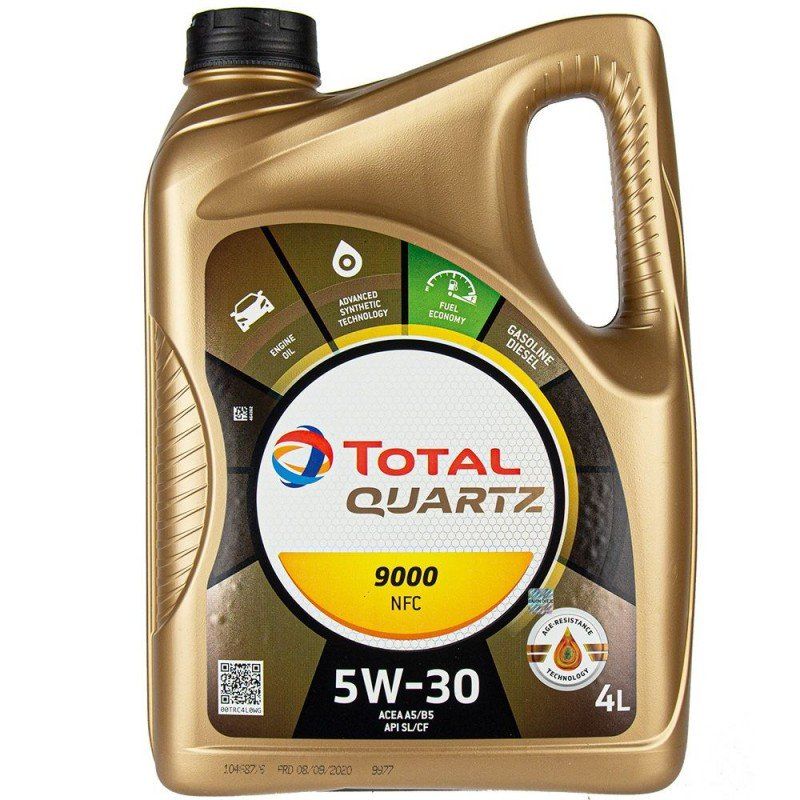 TOTAL Quartz 9000 FUTURE NFC 5w30 A5/B5 SL/CF 4L синтетическое моторное масло