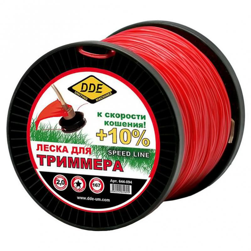 Корд триммерный Ø2.0мм звезда (1м) красный DDE (644-894)