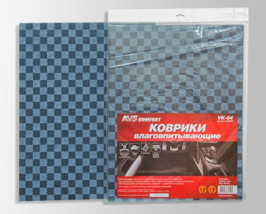 Коврик влаговпитывающий AVS VK-04 (50*38см) "клетка" (2шт.к-т)