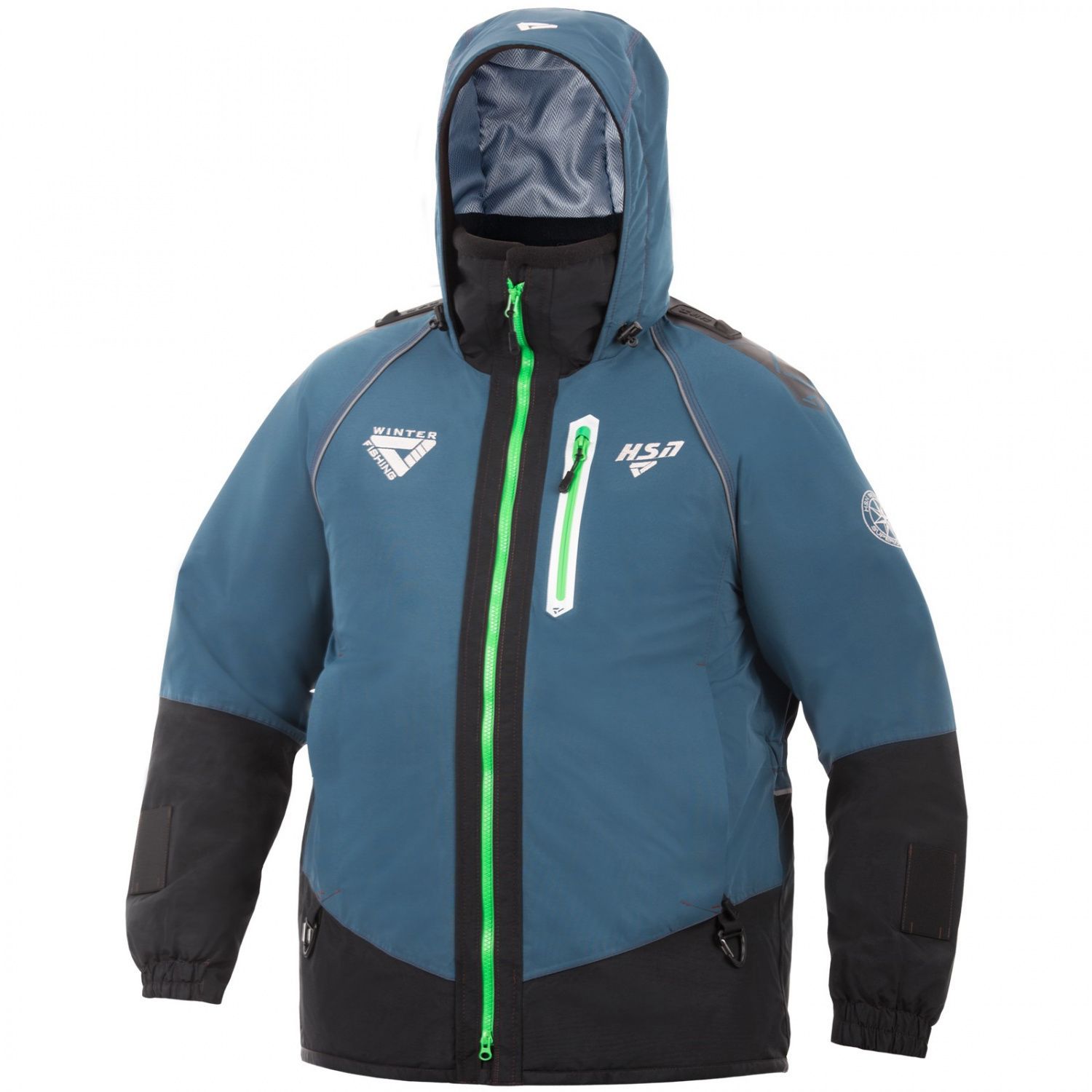 Костюм-поплавок мужской зимний "Rescuer II comfort",  hardguard,  бирюза (зеленые молнии) (50-52/188) м