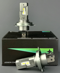 Светодиодная лампа H4 Ledison Compact (№3) (12-24V,  40w,  4000Lm,  5000K,  Canbus) (2шт.к-т)